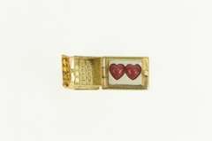 14K Yellow Gold Articulated Enamel House Home Sweet Home Charm/Pendant
