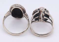 Lot of 2 Vintage Sterling Silver Rings