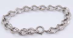 Vintage Sterling Silver Curb Link Bracelet