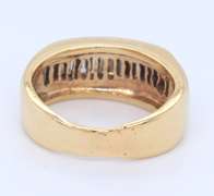 Elegant Yellow Gold Channel Set Baguette Diamond Band