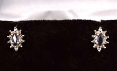 Dazzling Sapphire and Diamond Earrings in Yellow Gold