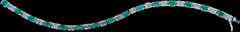 Beautiful 18kt Solid White Gold, Emerald, & Diamond Bracelet