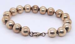 Vintage Sterling Silver Ball Bracelet