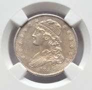 1834 Capped Bust Quarter NGC AU Details Cleaned, Scratched.