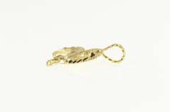 14K Yellow Gold Diamond Cut Lion Big Cat African Animal Pendant