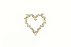 14K Yellow Gold Classic Heart Love Symbol Cubic Zirconia Pendant