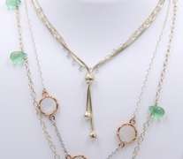 Group Lot of 5 Vintage 925 Sterling Silver Necklaces