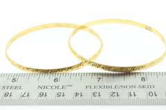 Impressive Pair of 22k Gold Bangle Bracelets