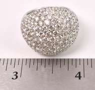 Delightful 5.00 Carat Diamond Dome Ring in 14K White Gold