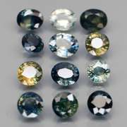 Heated only! 5.67ct mixed cut Sapphire set