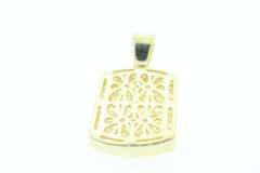 MENS STERLING WITH CRYSTALS DOG TAG- HEAVY.