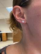 Princess Cut Double Prong 1.69CTW Diamond Studs