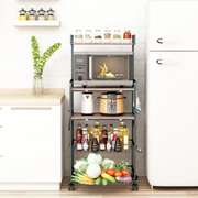 5-Layer Storage Rack Microwave Bowl Kitchen Cart