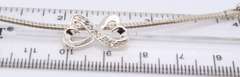 Vintage Sterling Silver Cubic Zirconia Infinity Pendant on Chain Necklace