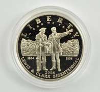 2004-P Lewis & Clark Commemorative Dollar Coin & Pouch Set Box & COA