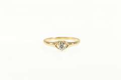 14K Yellow Gold 0.32 Ct Diamond Solitaire Victorian Engagement Ring