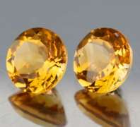 High fire 6.82ct golden yellow Citrine pair
