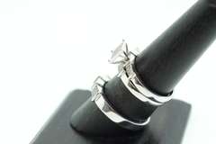 14K WHITE GOLD AND DIAMOND TRIO SET