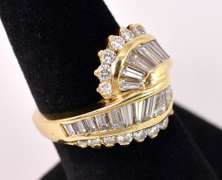Mesmerizing Diamond Swirl Ring in 18K Yellow Gold- 2.65 Carats!