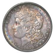 1878-S Morgan Silver Dollar - Beautiful Rainbow Tone