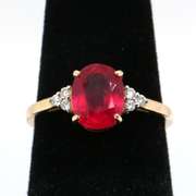 Enchanting Ruby and Diamond 14kt Ring