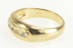 14K Yellow Gold 0.35 Ctw Diamond Classic Wedding Band Ring