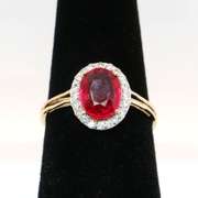 Lavish Ruby and Diamond 14kt Ring