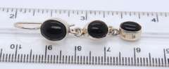 Lot of 2 Vintage 925 Sterling Silver Black Onyx and Pearl Dangle Earrings