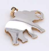 Charming Yellow Gold Elephant Pendant
