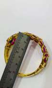 18kt Solid Yellow Gold Bangle Bracelet with Rubies, Sapphires, & Diamonds!