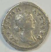 Great Faustina Jr Roman Silver Denarius, from 145 AD