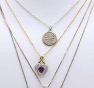 Group Lot of 4 Vintage 925 Sterling Silver necklaces