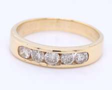 Favourite Yellow Gold Channel Set Diamond Band