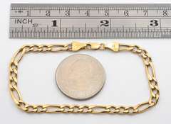 Functional 14k Figaro Bracelet