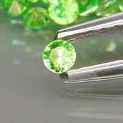 Very rare 2.50ct untreated apple green Tsavorite set