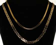 Pair of Gold Toned Fashion Necklaces