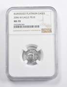 MS70 2006-W $10 American Burnished 1/10 Oz .999 Platinum Eagle NGC