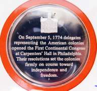 First Continental Congress Silver Proof Medal