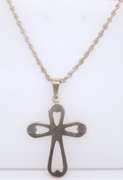 Vintage Sterling Silver Cross Pendant on Chain