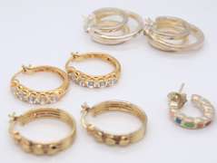 Group Lot of Vintage 925 Sterling Silver Earrings