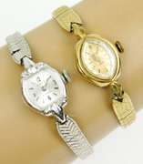 2 Ladies Vintage Buren 17 Jewels Watches, Runs