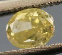 Rare .26ct oval cut yellow Diamond