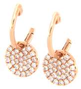 New Gabriel & Co Pave Diamond Disc Dangle Hoop Earrings