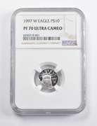 PF70 UCAM 1997-W $10 American Platinum Eagle 1/10 Oz Platinum NGC