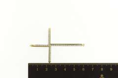 18K Yellow Gold 0.40 Ctw Diamond Encrusted Cross Christian Pendant