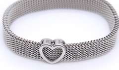 Tiffany & Co Stainless Steel Somerest Heart Stretch Bracelet