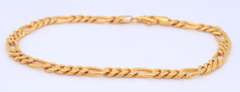 Attractive 18kt Yellow Gold Figaro Bracelet