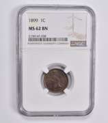 MS62 BN 1899 Indian Head Cent NGC