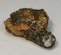Unique shape! 145ct natural Pyrite and Calcite