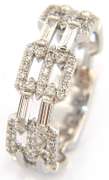 Gabriel & Co Baguette with Cushion Pave Station Band